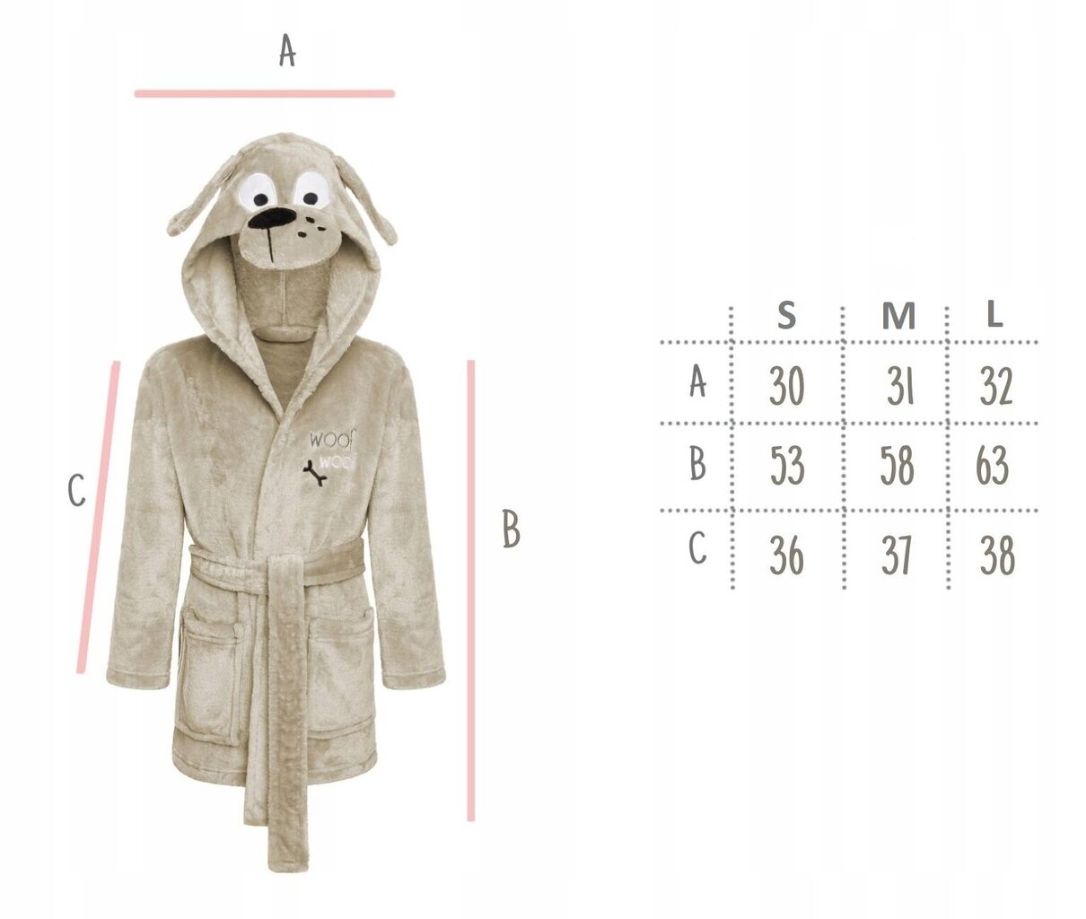 SPIIN Bērnu peldmēteļi ar kapuci A603 Suns Bēšs cena un informācija | Zēnu pidžamas, halāti | 220.lv