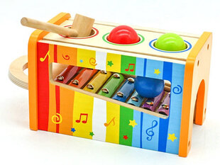 Деревянный ксилофон, 2в1 цена и информация | Развивающие игрушки | 220.lv