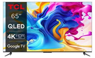 TV Set TCL 65'' 4K/Smart QLED 3840x2160 2 GB Wireless LAN Bluetooth Google TV цена и информация | Телевизоры | 220.lv