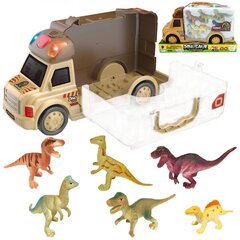 Woopie 2in1 kravas automašīna un koferis ar 6 dinozauru figūriņām cena un informācija | Rotaļlietas zēniem | 220.lv