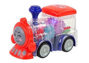 LED caurspīdīga lokomotīve, sarkana cena un informācija | Rotaļlietas zēniem | 220.lv