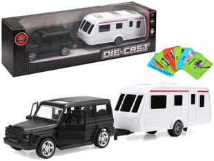 Transportlīdzekļu komplekts, Jeep Black Camper cena un informācija | Rotaļlietas zēniem | 220.lv