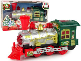Ziemassvētku vilciens ar gaismas un skaņas efektiem, zaļš cena un informācija | Rotaļlietas zēniem | 220.lv