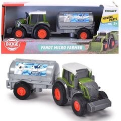 DICKIE Farm Traktor Fendt mana ar piena tvertni 18cm cena un informācija | Rotaļlietas zēniem | 220.lv