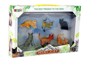 Mājas kaķu figūriņu komplekts, 6 gab. cena un informācija | Rotaļlietas zēniem | 220.lv