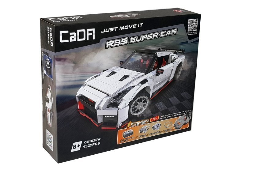 Constructor CaDA Nissan R35 GTR - R/C, 1322 detaļas cena un informācija | Rotaļlietas zēniem | 220.lv