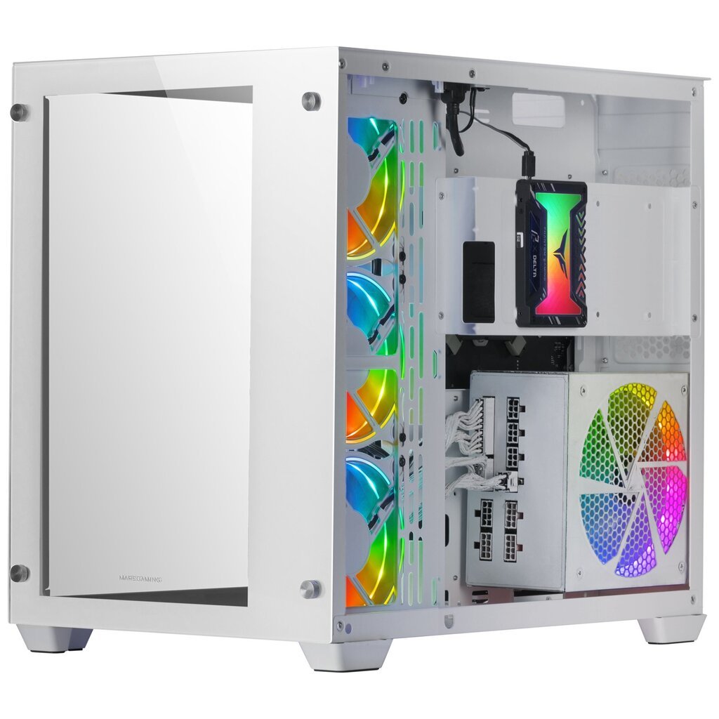 MARS GAMING MCV3 Ultra Gaming XXL PC Case E-ATX / White цена и информация | Datoru korpusi | 220.lv