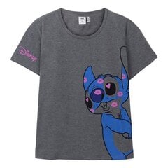 Футболка с коротким рукавом женская Stitch, темно-серая цена и информация | Женские футболки | 220.lv