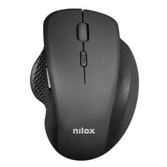 Мышь Nilox Ratón Wireless Ergonómico Negro 3200 DPI цена и информация | Мыши | 220.lv