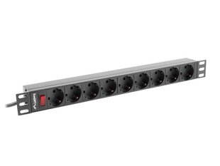 LANBERG RACK BAROŠANAS STRIP 19&quot; PDU 1U 9X SHUKO цена и информация | Аксессуары для корпусов | 220.lv