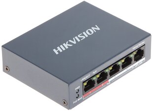 SWITCH POE DS-3E0105P-E/M(B) 4-PORTU Hikvision цена и информация | Коммутаторы (Switch) | 220.lv