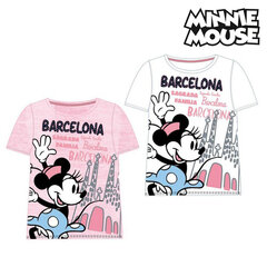 Krekls ar Īsām Piedurknēm Bērniem Barcelona Minnie Mouse 73847 cena un informācija | Krekli, bodiji, blūzes meitenēm | 220.lv