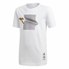 Bērnu Krekls ar Īsām Piedurknēm Adidas Sportswear Iron Man Graphic Balts цена и информация | Рубашки для девочек | 220.lv