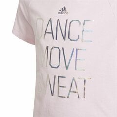 Krekls ar Īsām Piedurknēm Bērniem Adidas Dance Metallic-Print Rozā cena un informācija | Krekli, bodiji, blūzes meitenēm | 220.lv