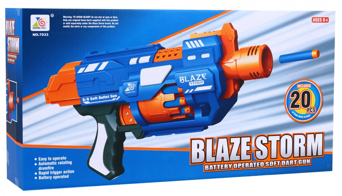 Blaze Storm rotaļu ierocis ar lodītes cena un informācija | Rotaļlietas zēniem | 220.lv