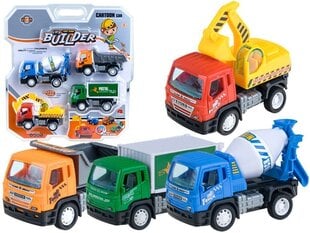 Celtniecības transportlīdzekļu komplekts, dzeltens cena un informācija | Rotaļlietas zēniem | 220.lv