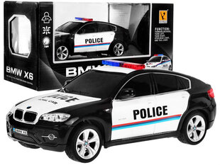 Полицейский автомобиль BMW X6 с дистанционным управлением, черный цена и информация | Игрушки для мальчиков | 220.lv