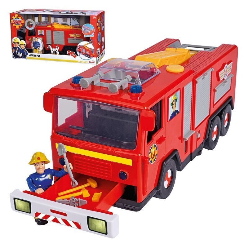 Fireman Sam Ugunsdzēsējs Sems Jupitera ugunsdzēsēju mašīna ar 2 figūriņām cena un informācija | Rotaļlietas zēniem | 220.lv