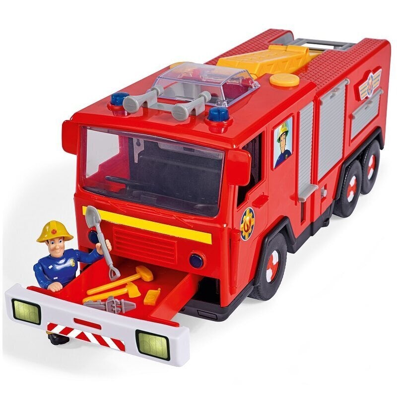Fireman Sam Ugunsdzēsējs Sems Jupitera ugunsdzēsēju mašīna ar 2 figūriņām cena un informācija | Rotaļlietas zēniem | 220.lv