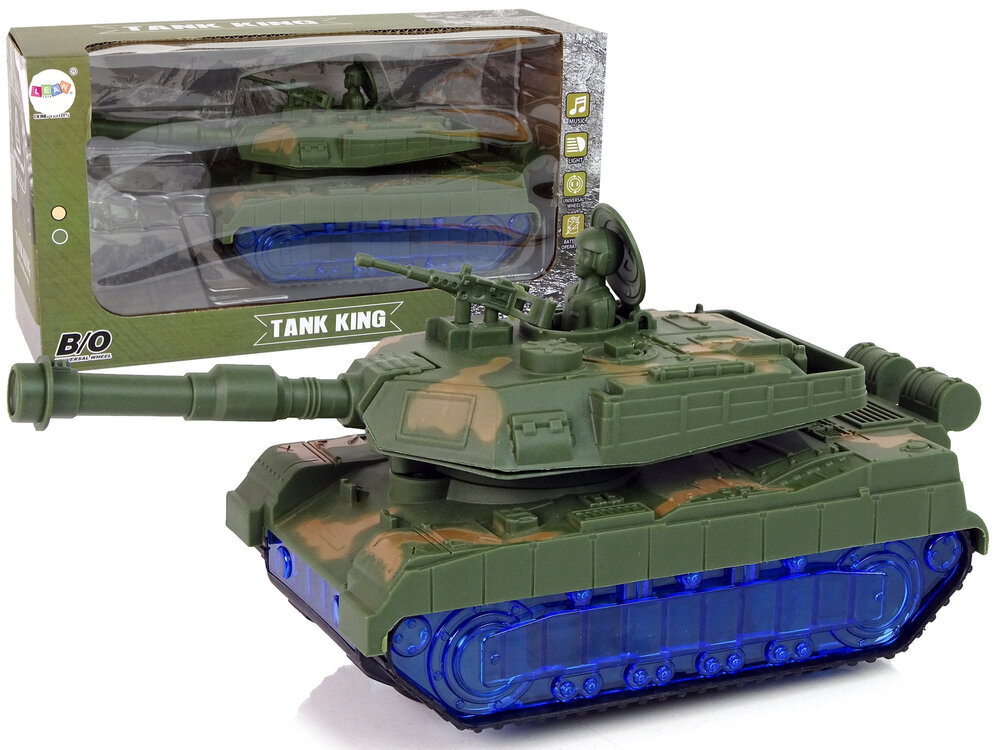 Rotaļlietu tanks ar zilām kāpurķēdēm cena un informācija | Rotaļlietas zēniem | 220.lv