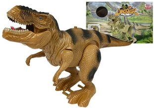 Dinozaurs Tyrannosaurus Rex, darbināms ar baterijām, brūns cena un informācija | Rotaļlietas zēniem | 220.lv