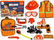 Liels darbarīku komplekts, mugursoma, ķivere, oranžās brilles, 40 priekšmeti cena un informācija | Rotaļlietas zēniem | 220.lv