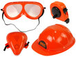 Liels darbarīku komplekts, mugursoma, ķivere, oranžās brilles, 40 priekšmeti cena un informācija | Rotaļlietas zēniem | 220.lv
