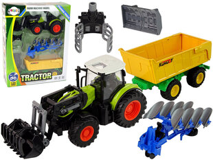 Rotaļlietu traktors ar piederumiem cena un informācija | Rotaļlietas zēniem | 220.lv
