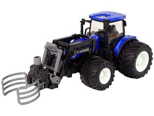 Tālvadības pults vadāms traktors ar grābekli, zils cena un informācija | Rotaļlietas zēniem | 220.lv