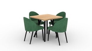 Virtuves mēbeļu komplekts ADRK Furniture 84 Rodos, zaļš/brūns cena un informācija | Ēdamistabas komplekti | 220.lv