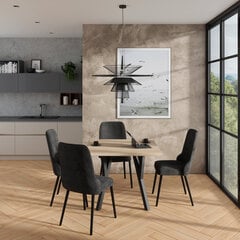 Krēsls ADRK Furniture 83 Rodos, melns цена и информация | Стулья для кухни и столовой | 220.lv