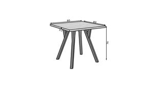 Кухонный гарнитур ADRK Furniture 83 Rodos, серый/коричневый цена и информация | Комплекты мебели для столовой | 220.lv