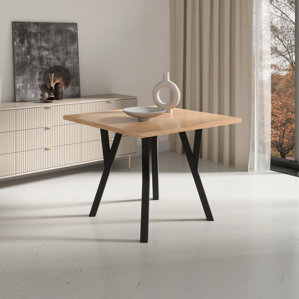 Virtuves mēbeļu komplekts ADRK Furniture 83 Rodos, zils/brūns cena un informācija | Ēdamistabas komplekti | 220.lv