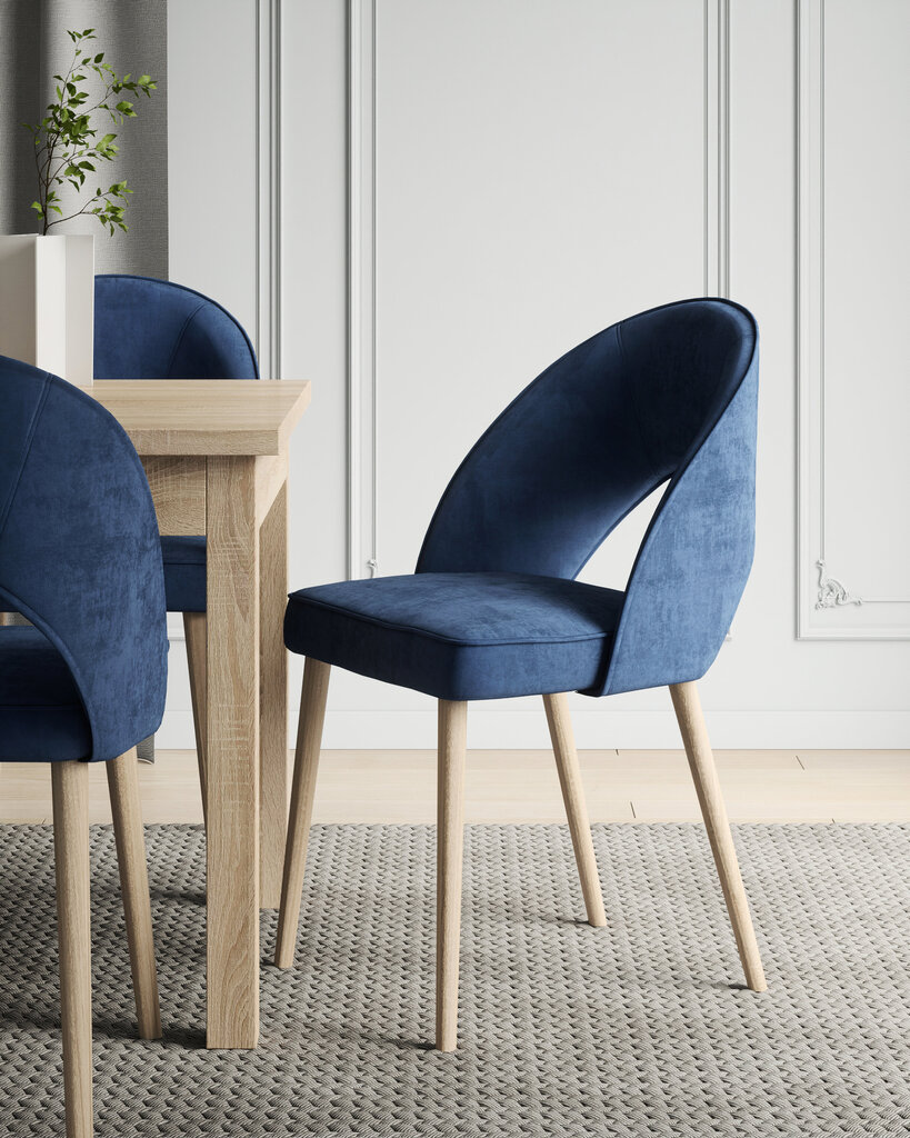 Krēsls ADRK Furniture 82 Rodos, zils cena un informācija | Virtuves un ēdamistabas krēsli | 220.lv