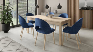 Virtuves mēbeļu komplekts ADRK Furniture 82 Rodos, zils/brūns cena un informācija | Ēdamistabas komplekti | 220.lv