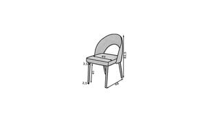 Krēsls ADRK Furniture 82 Rodos, pelēks cena un informācija | Virtuves un ēdamistabas krēsli | 220.lv