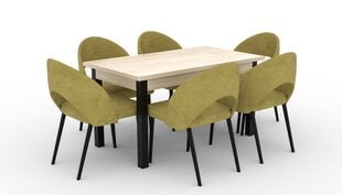 Virtuves mēbeļu komplekts ADRK Furniture 82 Rodos, zaļš/brūns cena un informācija | Ēdamistabas komplekti | 220.lv