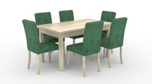 Virtuves mēbeļu komplekts ADRK Furniture 81 Rodos, zaļš/brūns cena un informācija | Ēdamistabas komplekti | 220.lv