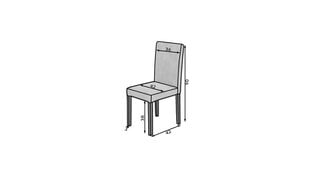 Стул ADRK Furniture 81 Rodos, серый цена и информация | Стулья для кухни и столовой | 220.lv