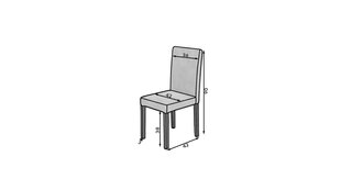 Krēsls ADRK Furniture 81 Rodos, sarkans cena un informācija | Virtuves un ēdamistabas krēsli | 220.lv