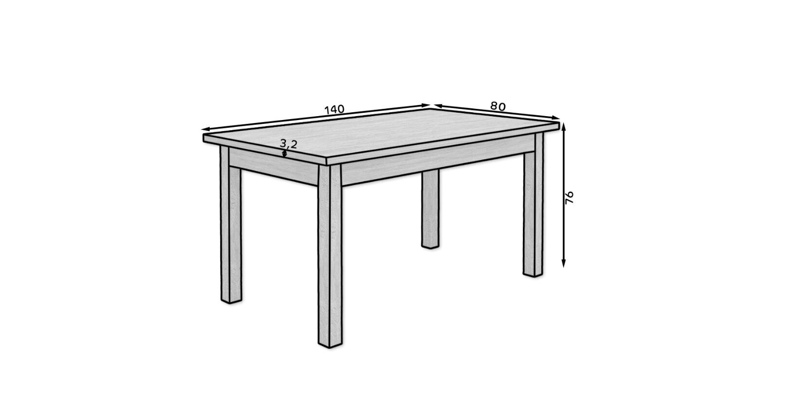 Virtuves mēbeļu komplekts ADRK Furniture 80 Rodos, melns/brūns цена и информация | Ēdamistabas komplekti | 220.lv