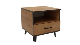 Прикроватная тумба ADRK Furniture Lofton Craft, коричневая цена и информация | Прикроватные тумбочки | 220.lv