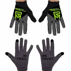 Вело перчатки Rock Machine Race FF, черные/серые/зеленые, S цена и информация | Одежда для велосипедистов | 220.lv