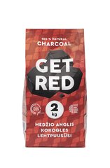 Kokogles Get red 2KG цена и информация | Древесный уголь, брикеты, средства для розжига | 220.lv