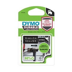 DYMO D1 Durable Tape 12mm x 3m   white on black (1978365) - цена и информация | Аксессуары для принтера | 220.lv