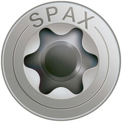 Шурупы SPAX, плоская головка, 25 шт. (4 x 35 мм) цена и информация | Механические инструменты | 220.lv