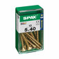 Skrūvju kaste SPAX Yellox Koks Plakana galva 10 Daudzums (5 x 40 mm) cena un informācija | Rokas instrumenti | 220.lv