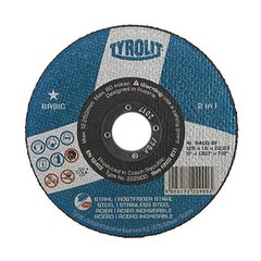 Griešanas disks Tyrolit Ø125 x 2,5 x 22,23 mm cena un informācija | Rokas instrumenti | 220.lv