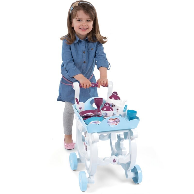 Frozen II ratiņi ar galda piederumiem un paplāti cena un informācija | Rotaļlietas meitenēm | 220.lv