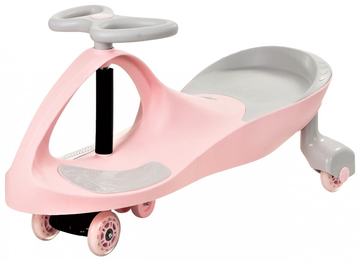 Bērnu automašīna TwistCar, mirgojoši riteņi, pasteļrozā cena un informācija | Rotaļlietas zīdaiņiem | 220.lv
